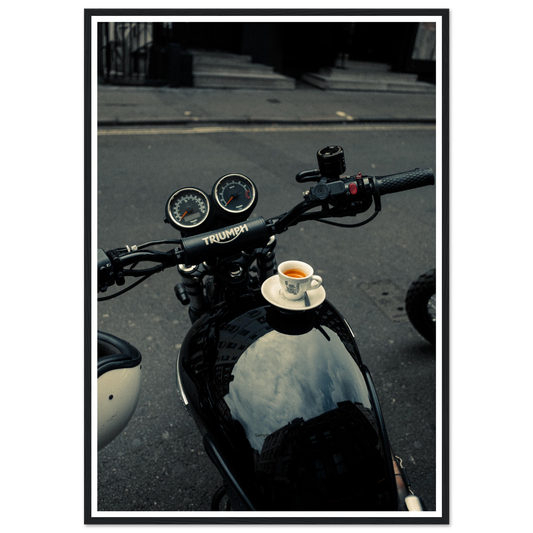 Motorcycle Espresso Print, Framed