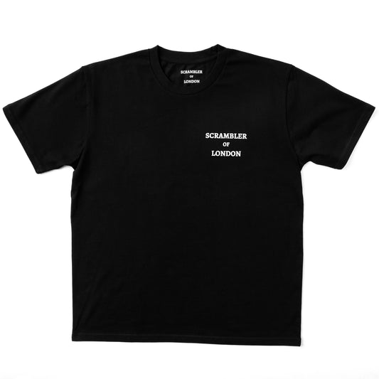 Black T-Shirt, Logo, Flat Lay