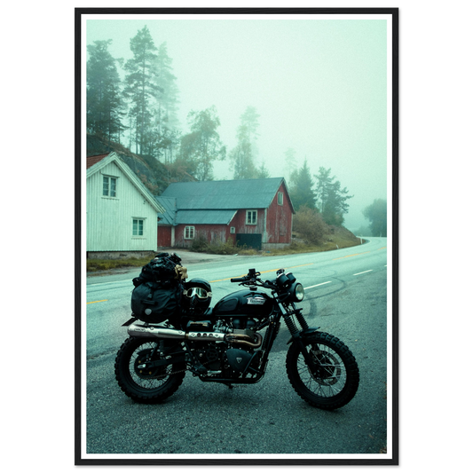 Motorcycle Framed Print, Large