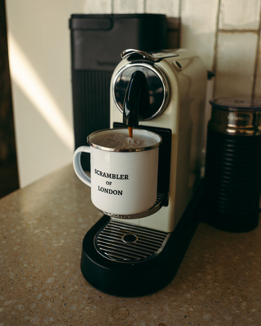 Scrambler of London Enamel Mug