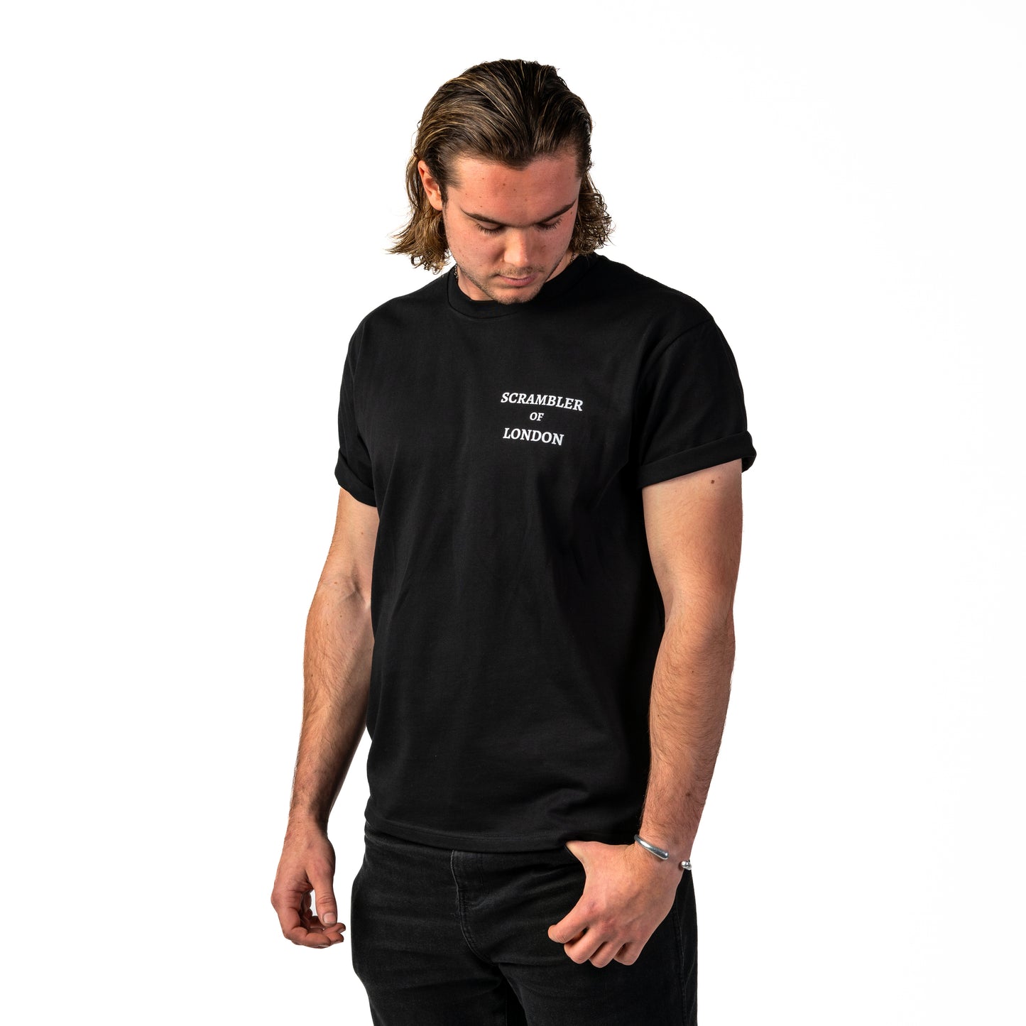 Black T-Shirt, Logo, Model Shot