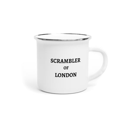 Enamel Mug, Logo, Metal Rim